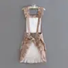 Delantal de Cocina para el Hogar de Nuevo Estilo para Mujeres, Lindo, Elegante, Moderno, Resistente al Desgaste, Delantal de Trabajo, Ropa de Trabajo, Anti-Manchas, Transpirable