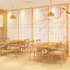 Papel de Parede Estilo Japonês Tatami Sala de Chá Papel de Parede Script-Killing Madeira Maciça Imitação 3D Quarto Privado Bistrô Restaurante de Sushi Revestimento de Parede
