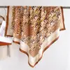 Estilo Coreano Estilo Ins 90 Cuadrado Grande Seda Versátil Patrón Espiga Bufanda Cadena Estampada Pañuelo para la Cabeza Bufanda para Mujer
