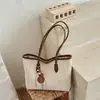 Bolso tote de gran capacidad con patrón tejido, nuevo modelo otoño 2026, bolso de hombro único texturizado retro simple para llevar debajo del brazo