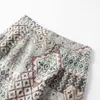 Falda Estampada de Alta Gama Estilo Étnico Retro para Mujer 2026 Nuevo Diseño de Verano Falda de Línea A de Longitud Media Semi-Elástica