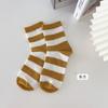 Calcetines de tubo a rayas de Plusox, de algodón, transpirables, cómodos y sencillos, para niños, de moda universitaria, para primavera y verano.