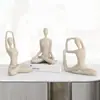 Figura de Yoga em Pedra Arenito Nórdica Ornaments Decorativos para Sala de Estar, Sala de Jantar, Móvel de TV e Decoração de Clube de Saúde