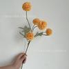 Nova simulação 5 bolinhas de cebola 5 cabeças de crisântemo arranjo de flores macio para fundo de salão de casamento arranjo de mesa colocação de flores