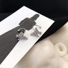 Pendientes de plata S925 con forma de aguja, modernos y con diseño de celebraciones de Internet, con diseño de estrellas dulces y sencillas, estilo Hong Kong.