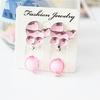 Clip para Oreja para Niños Sin Agujeros en la Oreja Diamante de Color Colgantes de Cuentas Aretes de Borla Aretes Decorativos para Niñas Un Precio Empaque Separado