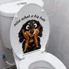 Comercio Exterior Dibujos Animados Animal Creativo Impermeable y Resistente al Aceite Decoración de Baño Autoadhesivo Removible Patrón Peculiar Pegatina Decorativa para Inodoro
