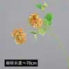 Hortênsia elegante de 2 cabeças na cor da primavera, mesa de jantar interna em estilo europeu e flores decorativas para sala de estar, flores artificiais para fotografia ao ar livre