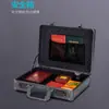 Caja de almacenamiento de contraseñas con candado, bolso, caja de aleación de aluminio, caja de archivo, caja de almacenamiento para colección de certificados, gran capacidad, para el hogar