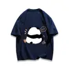 Camiseta de Manga Corta de Algodón Puro con Estampado Lindo y Moderno de Panda Estilo Pareja Verano Estilo Bf Top Casual para Hombres y Mujeres