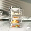 Tapa Conservadora de Calor Tapa para Plato Artefacto de Cocina Casero Cubierta para Mesa de Comedor Cubierta a Prueba de Polvo Estante de Almacenamiento Multicapa para Sobras de Comida
