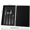 Set de cuatro piezas de cuchillo, tenedor y cuchara de acero inoxidable 410 con estampado de piel de serpiente transfronterizo, creativo estilo occidental, cuchillo dorado para bistec, set de regalo para hotel