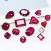 Dongzhou Diamante para Uñas Rosa Rojo Punto de Diamante Accesorios para Joyería DIY Forma Ovalada Especial Uña Portátil Diamante para Uña Venta al por Mayor