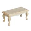 1:12 mini casas de muñecas, accesorios para casa de muñecas, fotografía, microescena, bricolaje, mesa de té de madera maciza simple en blanco, mesa pequeña