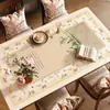 Mantel Individual Retro Sencillo para Mesa de Comedor, a Prueba de Aceite, Impermeable, Resistente al Calor, Lavable, Mantel Bordado, Lujo Ligero, Sensación de Alta Gama, Protector de Superficie de Mesa
