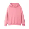 Moletom com Capuz de Cor Sólida em Veludo para Outono e Inverno, Opções Multicor, Estilo Coreano Básico, Solto para Estudantes, Clássico, para Aula