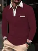 Estilo Minimalista Neutro para Camping al Aire Libre Ligero Superior Sencillo Básico Versátil Manga Larga Camisa POLO MB14