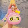 Coelho menina silicone moeda bolsa chaveiro pingente atacado bonito mini crianças porta-cartão carteira chaveiro enfeites