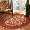 Alfombra redonda de imitación cachemir persa vintage transfronteriza para sala de estar, resistente a la suciedad, lavable a máquina, alfombra para sofá, antideslizante, cómoda alfombra de noche