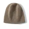 Gorro 100% Cachemir Puro, Suave y Sedoso, de Doble Capa, Plano, Bicolor, con Borde Enrollado, Engrosado, Cálido y Suave, Gorro de Lana Tejido