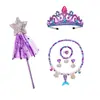 Vestido de Performance com Manga Voadora, Alça, Saia de Renda para Menina, Doce de Verão com Lantejoulas para Bebê, Vestido de Princesa Sereia