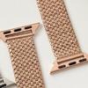 Adecuado para Apple iWatch 12ª Generación 11/10 Modelo Nuevo Diseño de Espiga de Trigo Correa de Reloj de Acero Inoxidable Metálico para Hombres y Mujeres