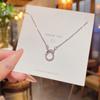 Nuevo Collar de Acero de Titanio de Moda para Mujer, Cadena de Clavícula de Diseño Nicho de Lujo Ligero, Collar de Moda de Verano que No se Desvanece