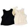 Camiseta sin mangas de verano AL para mujer con tirantes finos Chaleco deportivo de yoga con tirantes finos Tejido de punto cropped con tirantes finos Ropa interior para mujer