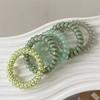 Fruta de Coco Mar Azul Glacial Menta Diadema Tipo Cable de Teléfono Lazo para el Cabello Accesorios para el Cabello No Daña el Cabello Banda de Goma de Alta Elasticidad Cubrecabezas
