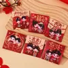 Sobres Rojos Pequeños para Bloquear la Puerta al por Mayor, Juegos de Boda Estilo Chino y Occidental, Recuerdos de Boda, Paquetes Rojos para la Novia, Ventas Directas de Fábrica, Estampado Dorado