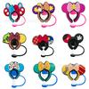 Horquilla de Mickey de dibujos animados gorro de paja gorro antipolvo de paja funda para pajilla de bebida personalizada cubierta antipolvo transfronteriza en stock
