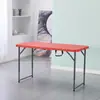Mesa plegable portátil para exteriores, para puesto de mercado nocturno, sencilla, rectangular, para reuniones, hogar, comedor, mesa y silla de comedor