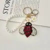 Chaveiro Abelha Full Diamond Pingente de Bolsa Decoração de Margarida Pequena Pingente de Inseto Criativo Tridimensional Pequeno Animal Chaveiro