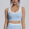 Novo Estilo Transfronteiriço Sensação Nua Falso Duas Peças Sutiã Esportivo Costurado Bloco de Cores Sutiã de Yoga Corrida Fitness Roupa de Yoga Feminina