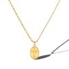 Factory Outlet Nova Moda Europeia e Americana Titanium Steel Cross Collection Ouro banhado a ouro não desbotado em Advanced Clavicle Chain Mulheres