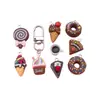 Colgante de Resina Color Chocolate Donut Helado Pastel Café Pulsera DIY Llavero Accesorios