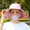 Chapéu de Sol Novo Estilo, Chapéu de Pescador, Chapéu com Máscara Integrada, Chapéu de Sol Versátil com Proteção UV para o Verão, Proteção Solar e Cobertura Facial