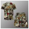 Comercio exterior verano caliente cadena gráfica impresión digital 3D holgado traje de camiseta de hombre manga corta shorts traje
