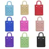 Bolsa de Playa Eva Bolsa de Gelatina Colorida Diseño Ligero Bolso de Mano Mini DIY Bolsa Versátil de Moda para Compras y Viajes