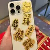 Adesivos para Celular com Designs de Tesouro Dourado, Adesivos para Celular com Motivos de Princesa, Boa Sorte e Riqueza, Presentes de Papel da Fortuna, Ouro Puro 999