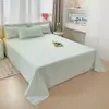 Sábanas de algodón lavado al agua hipoalergénicas de una sola pieza, sábanas de cuadros simples de par individual, sábanas y fundas de almohada individuales para dormitorio y hogar, venta al por mayor