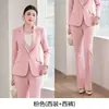 Blazer Vermelho Feminino Outono 2025 Calça Flare de Alto Padrão Conjunto de Terno Profissional Traje Formal para Anfitriã de Reunião Anual CEO