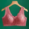 Roupa íntima de alta qualidade com botões frontais para mulheres de meia-idade e idosas, Sutiã confortável e respirável, Sutiã esportivo com bojo push-up anti-flacidez