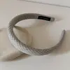 Diadema Fresca y Colorida Estilo Coreano con Patrón de Diamantes para Niñas, Rejuvenecedora, Corona Alta, Banda Ancha, Versátil para Salir, Diadema Pasador