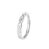 Rueda de la fortuna ola anillo de pareja mujer no se decolora pie plata nicho diseño de alta gama Joker anillo abierto venta al por mayor