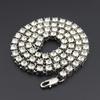 Amazon transfronterizo caliente para hombre fila sencilla Diamante joyería hip hop collar hiphop collar de diamantes de imitación europeo y americano fila sencilla