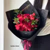 Papel Dourado Flor Prata Embalagem Borboleta 150g Espessado Rígido Papel de Embalagem para Buquê de Luxo Embalagem de Flores Material Floral