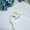 Horquilla de Frangipani Transfronteriza de 6 cm Celebridad de Internet Pinza de Flor de Gama Alta Pinza Elegante Pinza de Tiburón Adorno para el Cabello en la Parte Posterior de la Cabeza