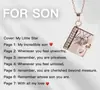 Collar de Acero de Titanio, Popular en Europa y América, Collar con Forma de Libro de Carta de Amor Grabada, Collar con Forma de Sobre de Carta de Amor Abrible, Cadena para Clavícula