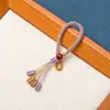Colgante con Bucle para Dedo de Nudo de Maíz Trenzado, Nudo Cola de Fénix, Llavero para Bolso, Nudo de Cordón, Nudo de Maíz de Bucle Abierto al por Mayor